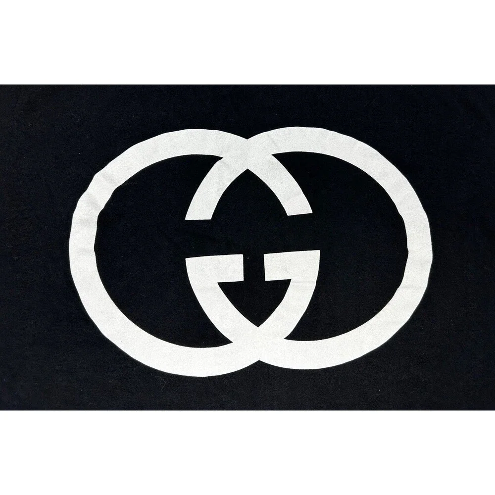 Gucci Black Interlocking G Logo Oversized T-Shirt - Size XXL (100% Authentic)
